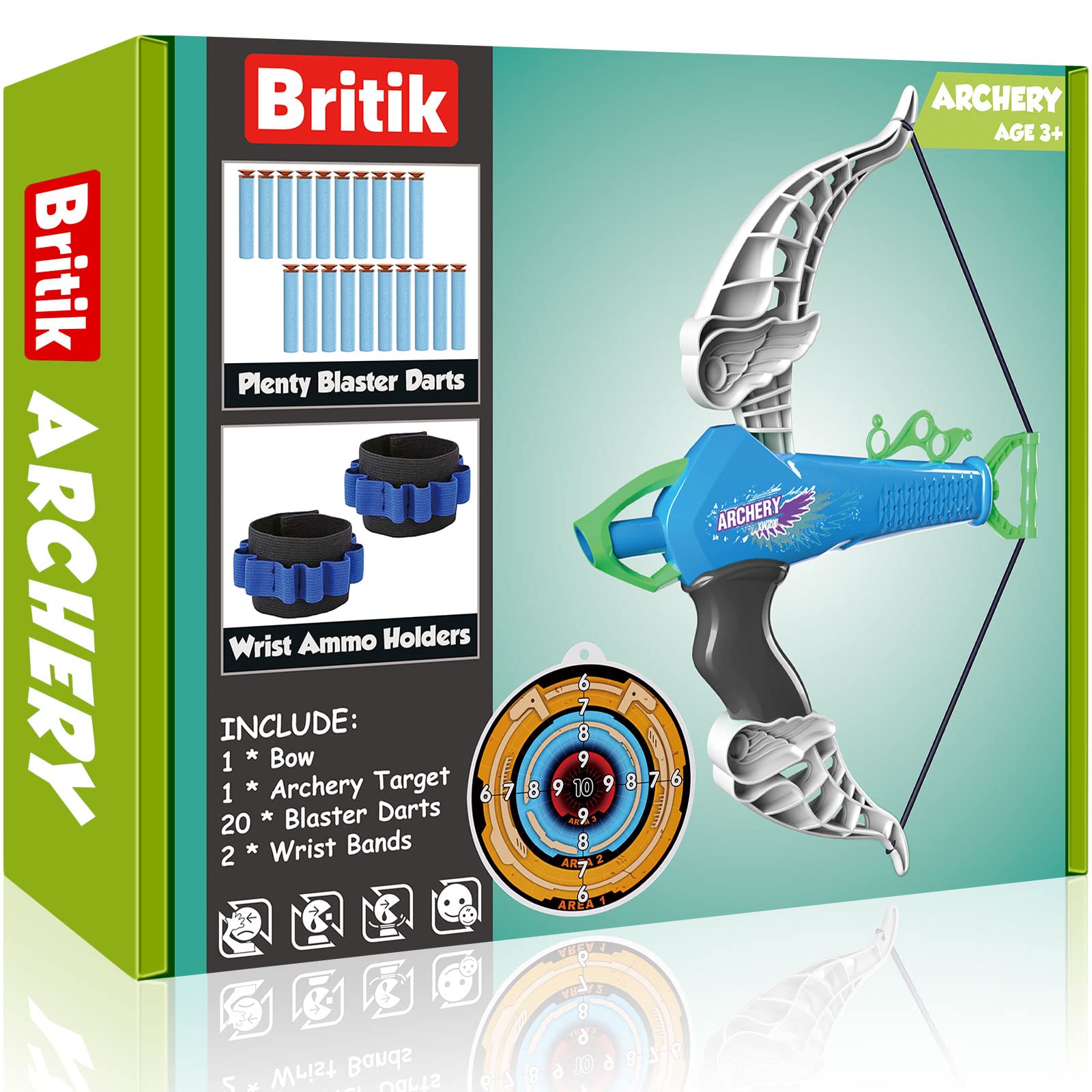 Kids Archery Set with Bow & 20 Suction Cup Arrows - Safe Toy for Boys & Girls Ages 4-8 | Outdoor Play, Birthday Gifts, Pretend Hunting Games & Backyard Fun