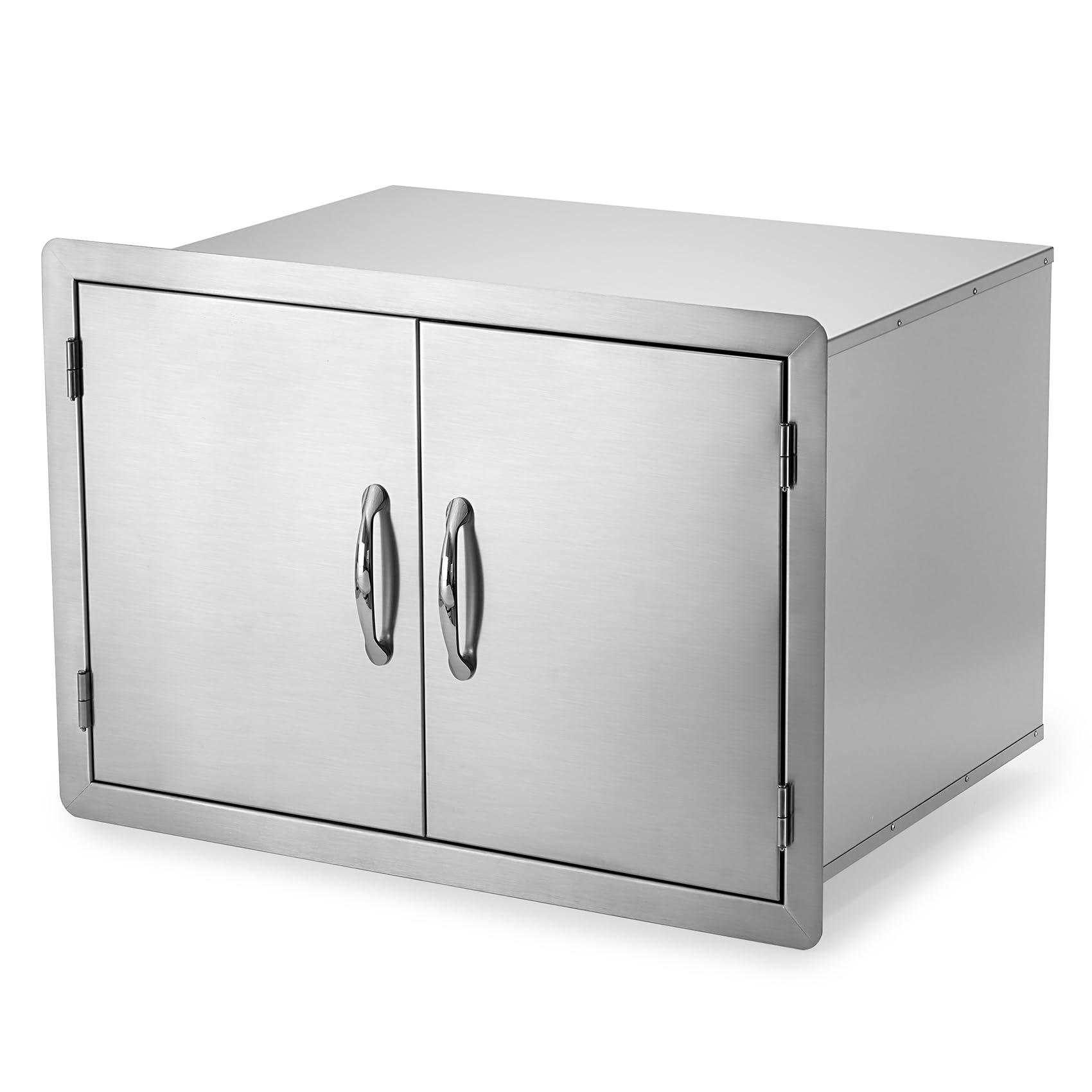 Stanbroil 30-Inch Stainless Steel Outdoor Kitchen Pantry with Double Doors - Weatherproof Dry Storage Cabinet for Patio, Deck, or Backyard Organization
