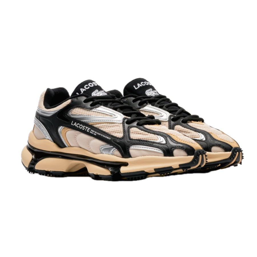 Lacoste Women's L003 2K24 124 Light Tan Black Sneakers - Comfortable Casual Shoes for Women | Perfect for Walking, Work & Everyday Wear