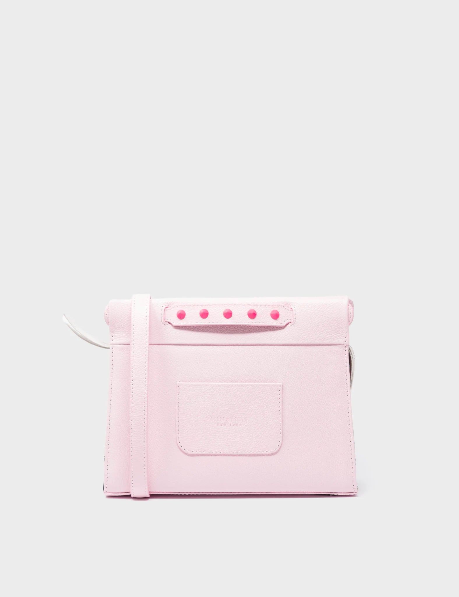 Vali Crossbody Small Parfait Pink Leather Bag - Tangle Tales Black Design - Stylish Women's Shoulder Purse for Everyday Use, Travel & Shopping
