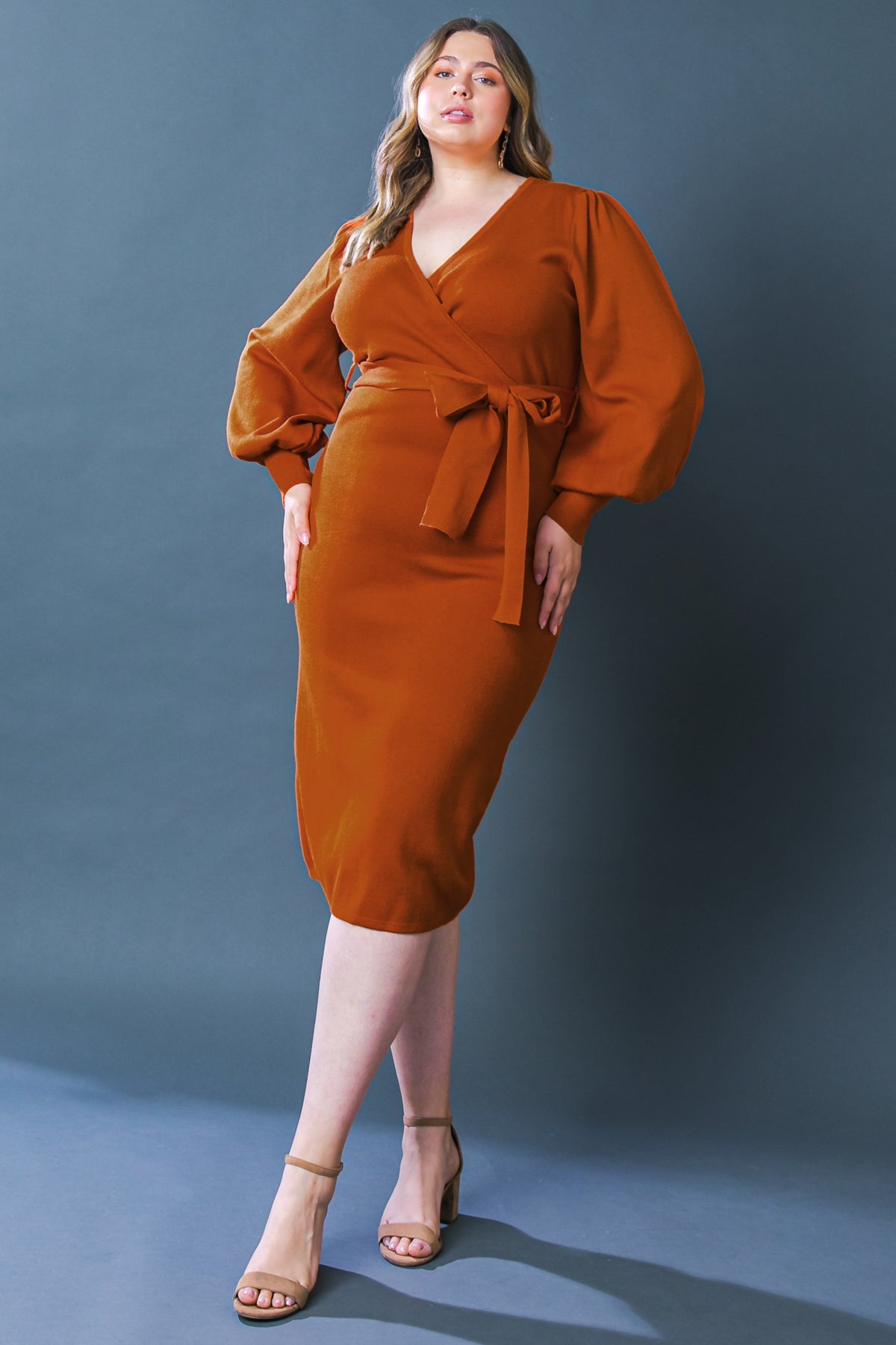 MATILDA SWEATER MIDI DRESS - Women's Knitted Long Sleeve Turtleneck Dress for Fall & Winter - Perfect for Office, Date Night and Holiday Parties