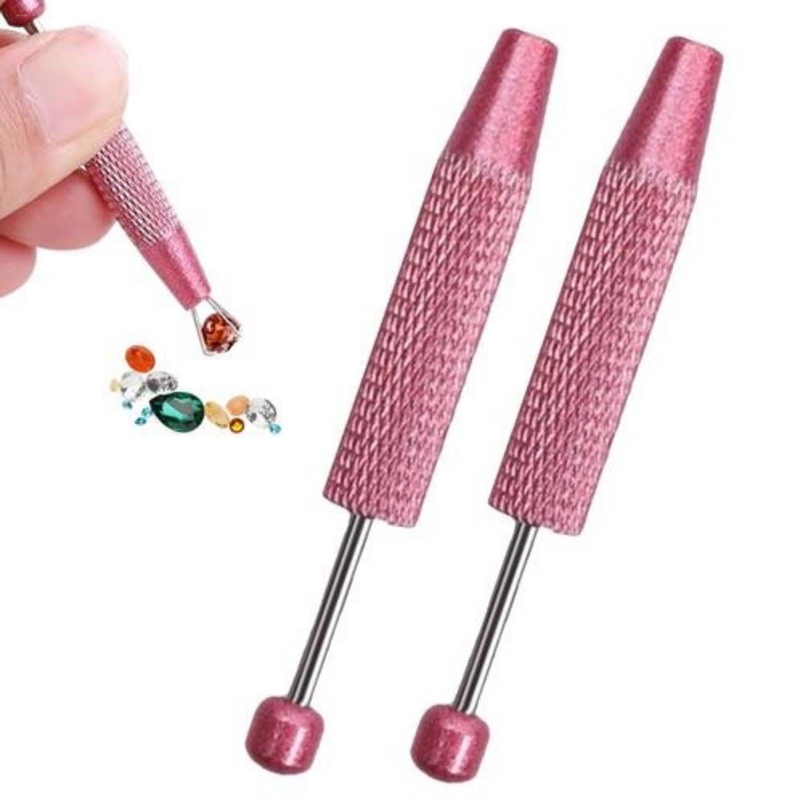 2 Pack Small Jewelry Grabber Tool - 4 Prongs BGA Chip Pick & Jewelry Tweezers for Piercing Ball, Diamond Gems & Prong Setting - Perfect for Jewelers, Watch Repair & Electronics Assembly