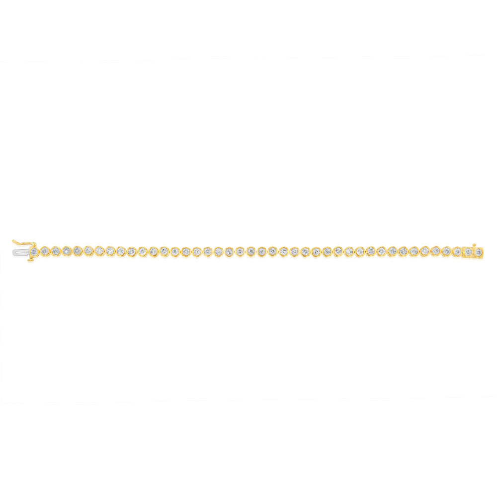 1.00 Carat Diamond Tennis Bracelet in 10K Yellow Gold - Elegant Jewelry Gift for Women, Perfect for Anniversaries & Special Occasions