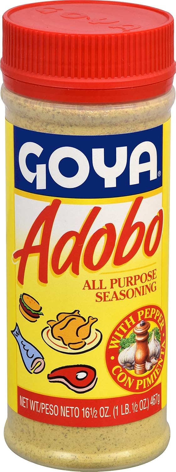Goya Adobo All Purpose Seasoning with Pepper - 16.5 oz Bottle | Authentic Latin Flavor for Meats, Rice & Vegetables | Perfect for Grilling, Marinating & Everyday Cooking
