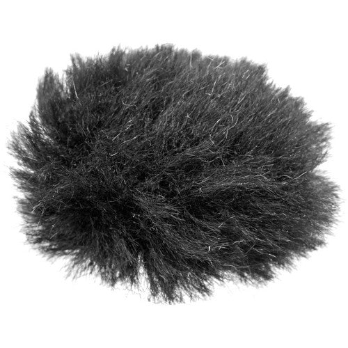 Auray Fuzzy Windbuster for Lavalier Microphones - Black Windscreen Cover for Microphone Noise Reduction - Perfect for Outdoor Interviews, Podcasting & Video Recording