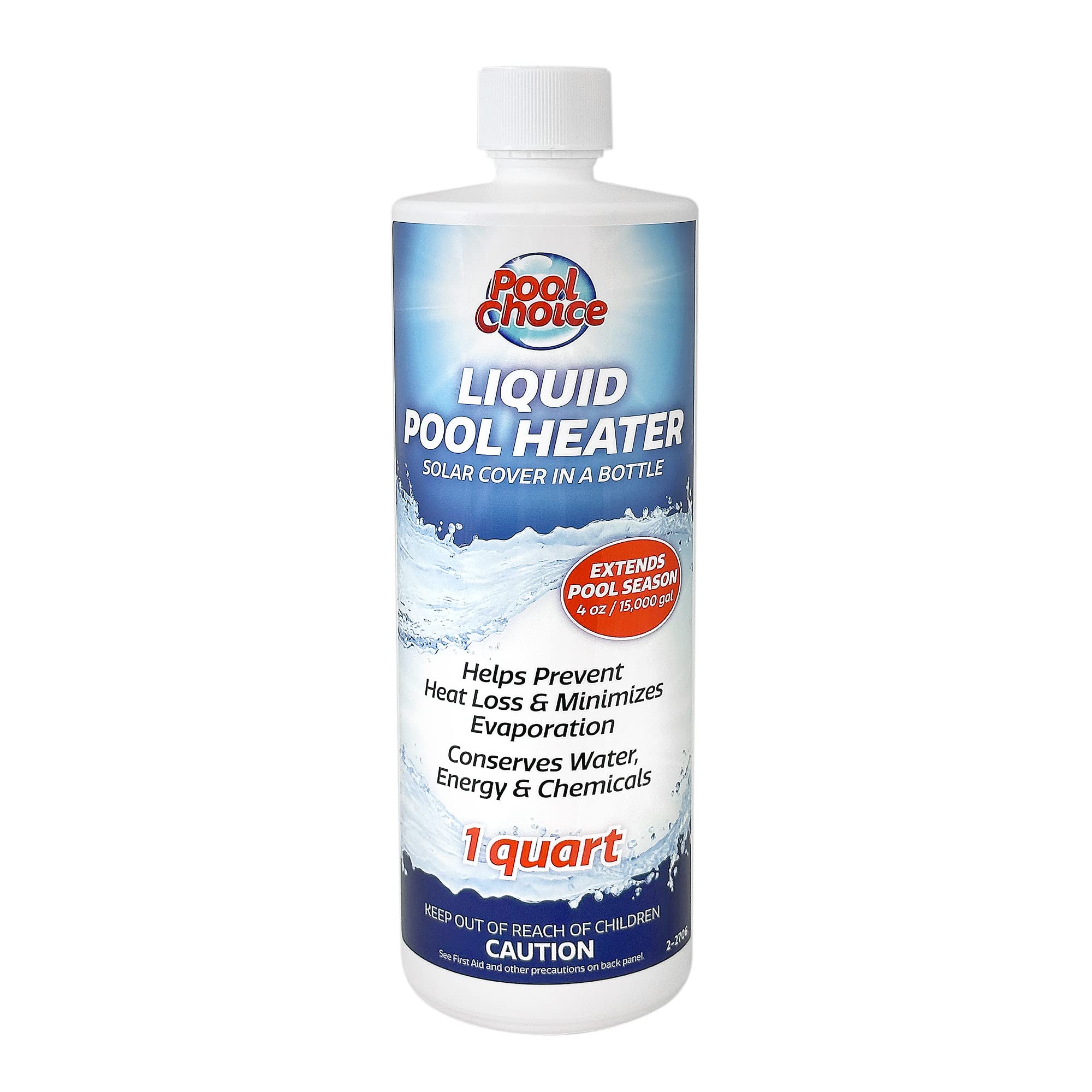 Premium Liquid Pool Heater Solar Cover - 1-Quart 2-Pack | SpaChoice Solar Blanket for Swimming Pools | Made in USA | Extend Swimming Season & Reduce Heat Loss