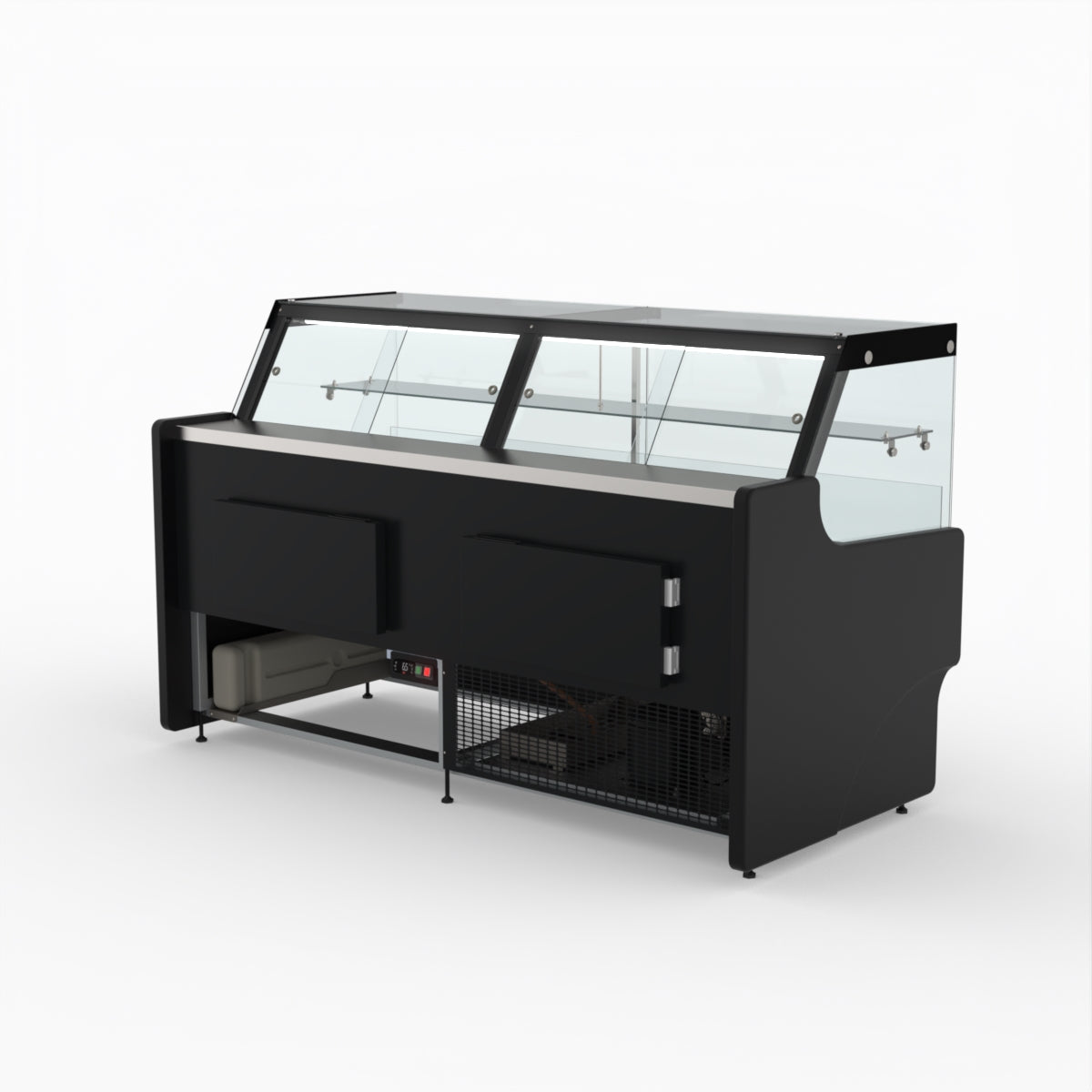 2 Meter AG Deli Showcase Glass Display Case - Perfect for Supermarkets, Delis & Bakeries to Showcase Fresh Food & Pastries