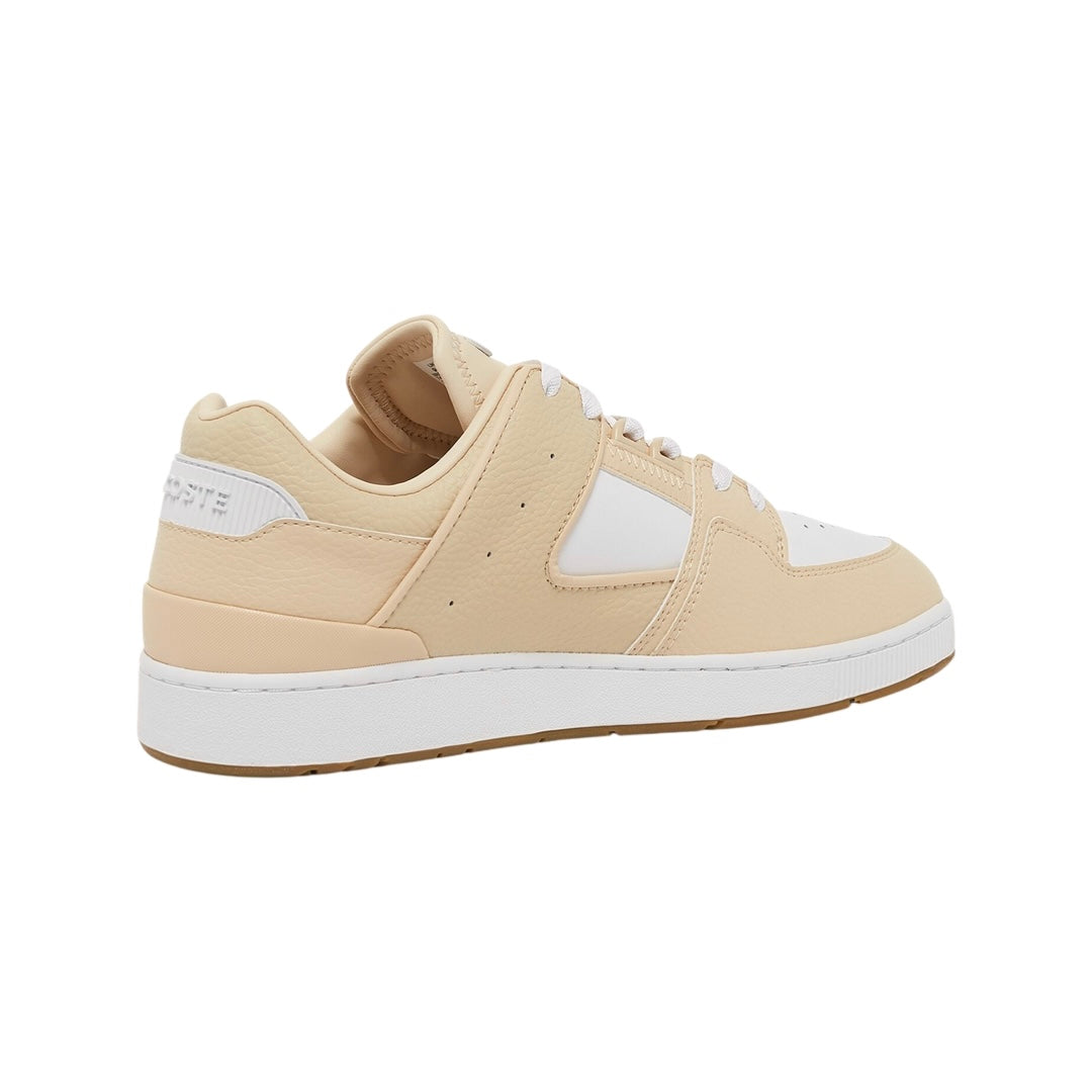 Lacoste Women's Court Cage 2 123 Sneakers - Beige & White Casual Tennis Shoes for Women | Perfect for Everyday Wear, Gym & Outdoor Activities