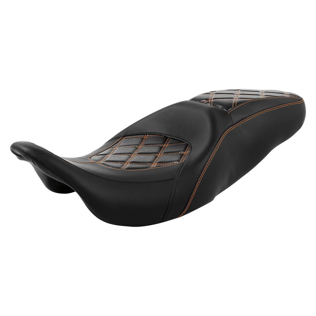Harley Road King Motorcycle Seat - 2-Up Bucket Seat for Driver & Passenger - Fits Street Glide, Electra Glide, Road Glide (2009-2023) - Comfortable Long Ride & Touring Accessory