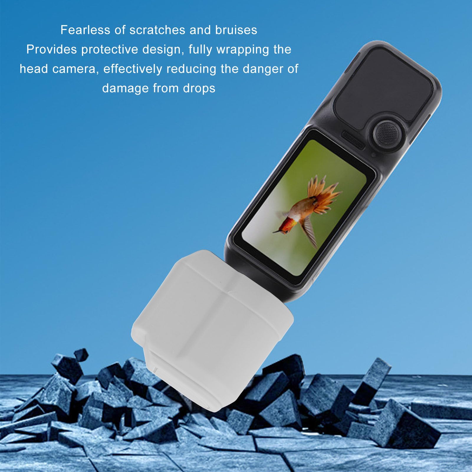 Sports Camera Silicone Lens Cover - Dustproof & Protective Thickened Action Camera Accessory (Grey) for Outdoor Adventures & Extreme Sports