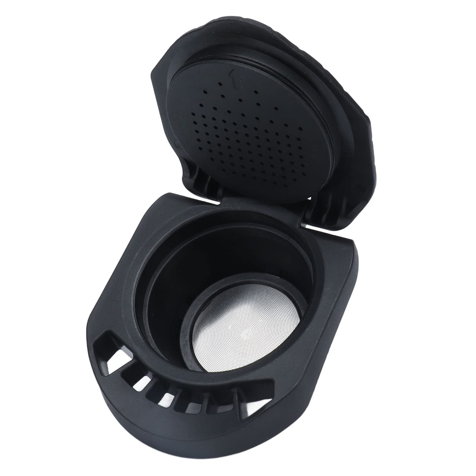 Eco-Friendly Black Reusable Coffee Capsule Filter Cup - Compatible with Most Coffee Makers | Perfect for Home, Office & Travel Use