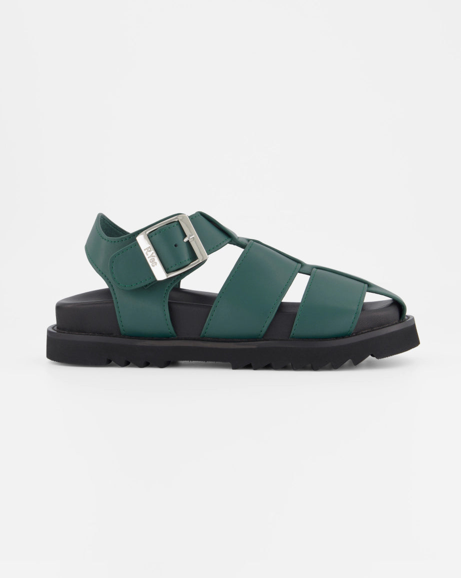 Arkestra 2.0 Fisherman Leather Sandals for Women - Comfortable Handmade Jade Green Summer Sandals | Beach Walking, Vacation, Casual Outfits