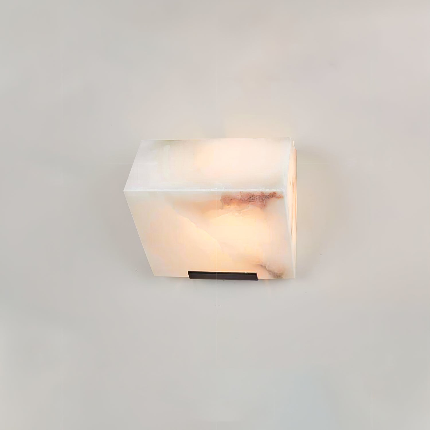 Alabaster Plug-in Wall Lamp for Staircase - Elegant Lighting Fixture for Hallway, Bedroom, and Stairwell Decor