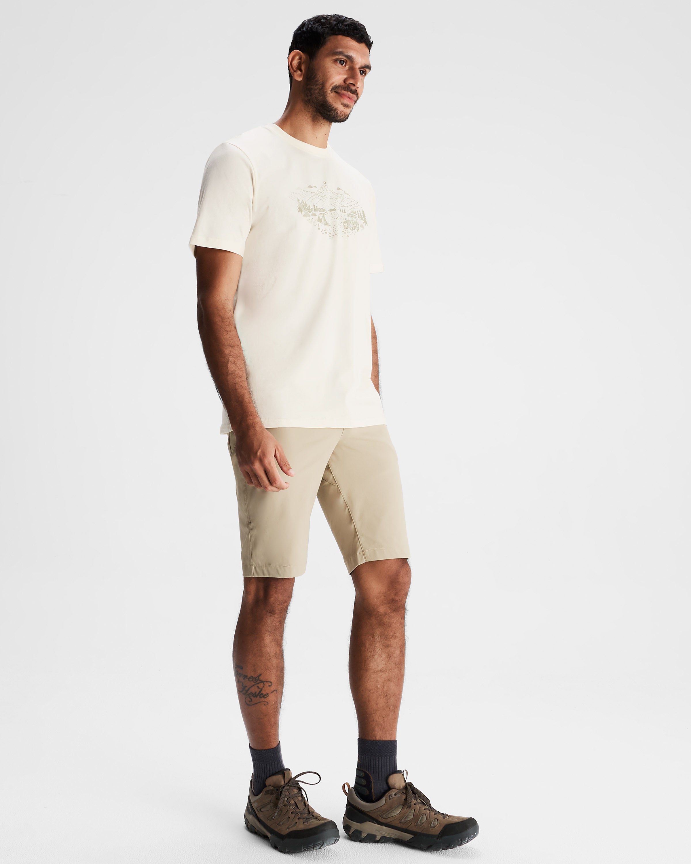 Organic Cotton Men's Ridgeline T-Shirt - Breathable & Comfortable Casual Tee for Everyday Wear, Outdoor Activities, and Gym Workouts