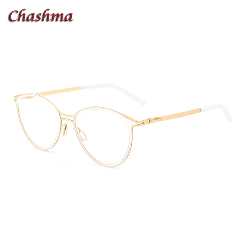 Stylish Men's Full Rim Round Acetate Titanium Eyeglasses Frame 89032 - Lightweight & Durable for Work, Reading & Daily Wear