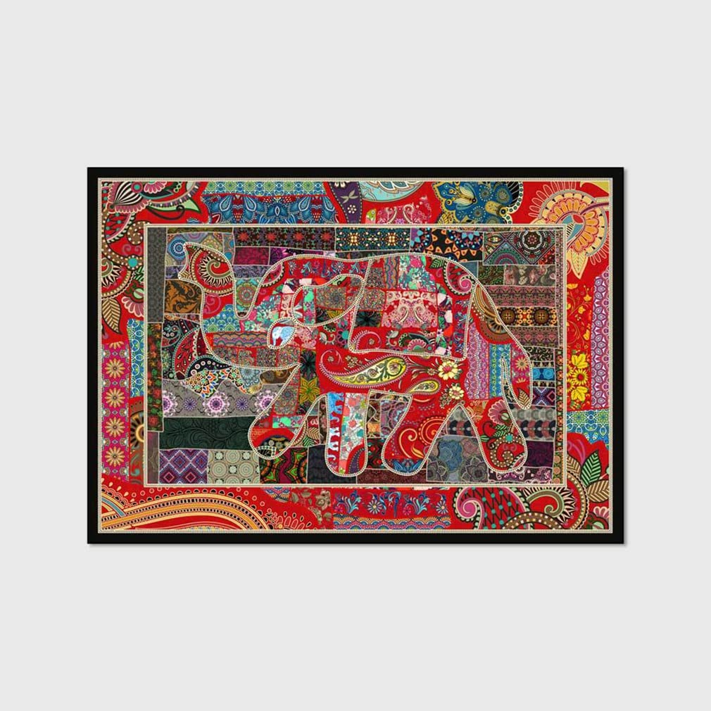 Vintage Boho Area Rugs - Persian Style Distressed Carpet for Living Room, Bedroom, Kitchen Runner & Bathroom Mat - Bohemian Abstract Modern Home Décor (59.1