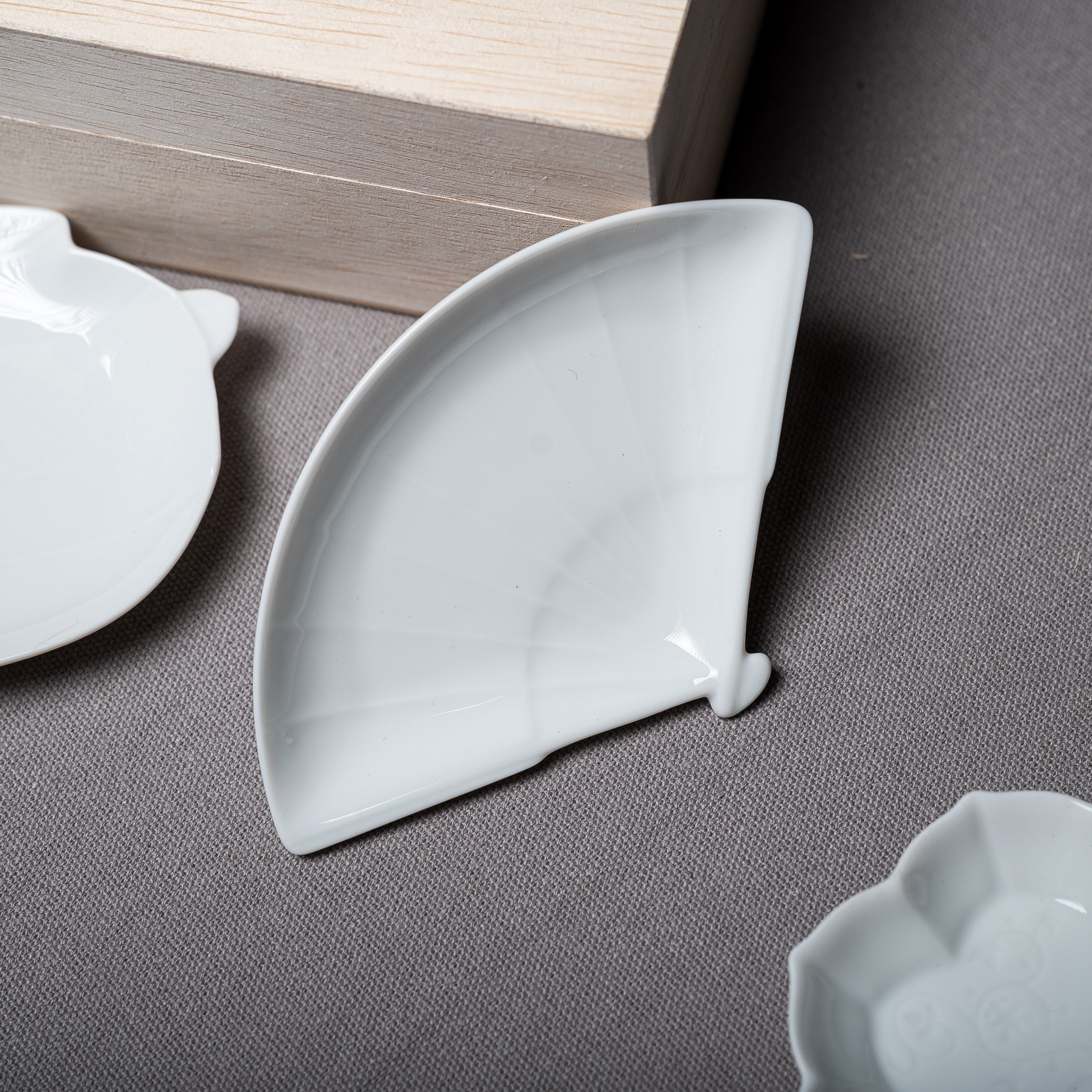 Miyama Handcrafted Engraved Small Plate Gift Set - Set of 5 Japanese Ceramic Appetizer Dishes for Sushi, Desserts & Home Decor