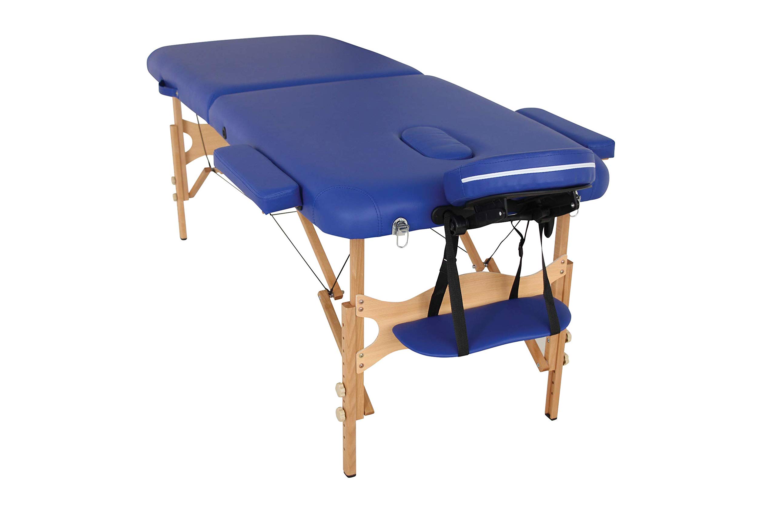 Kinbasic Professional Portable Massage Table - Adjustable Height, Durable & Comfortable Blue Massage Bed for Spa, Home, or Clinic Use