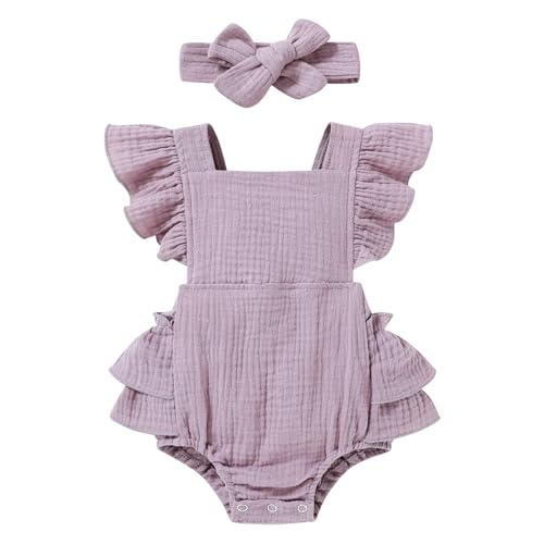 Ruffle Romper Purple