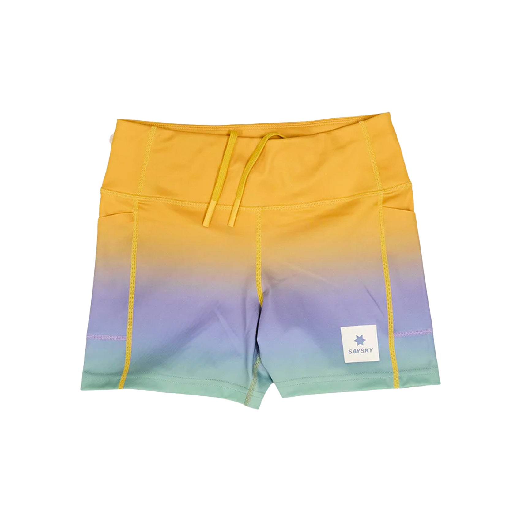 Women's Saysky Drip Dye Combat+ 4 Short Tights - High-Performance Running & Workout Leggings for Yoga, Gym & Athletic Activities