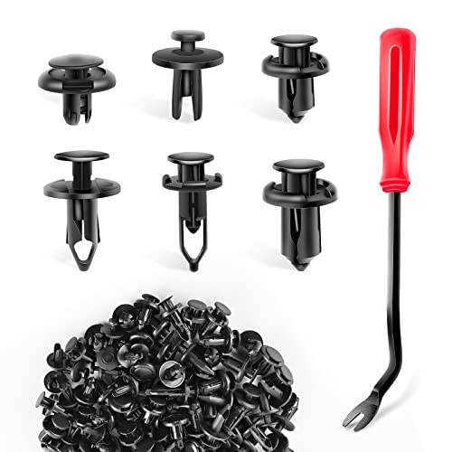 Yesker 240-Piece Bumper Clips & Automotive Push Retainer Clips Kit with Fastener Remover Tool - 6.3mm 8mm 9mm 10mm Expansion Screws for Car Body Panels & Trim Replacement (Perfect for DIY Auto Repair & Maintenance)