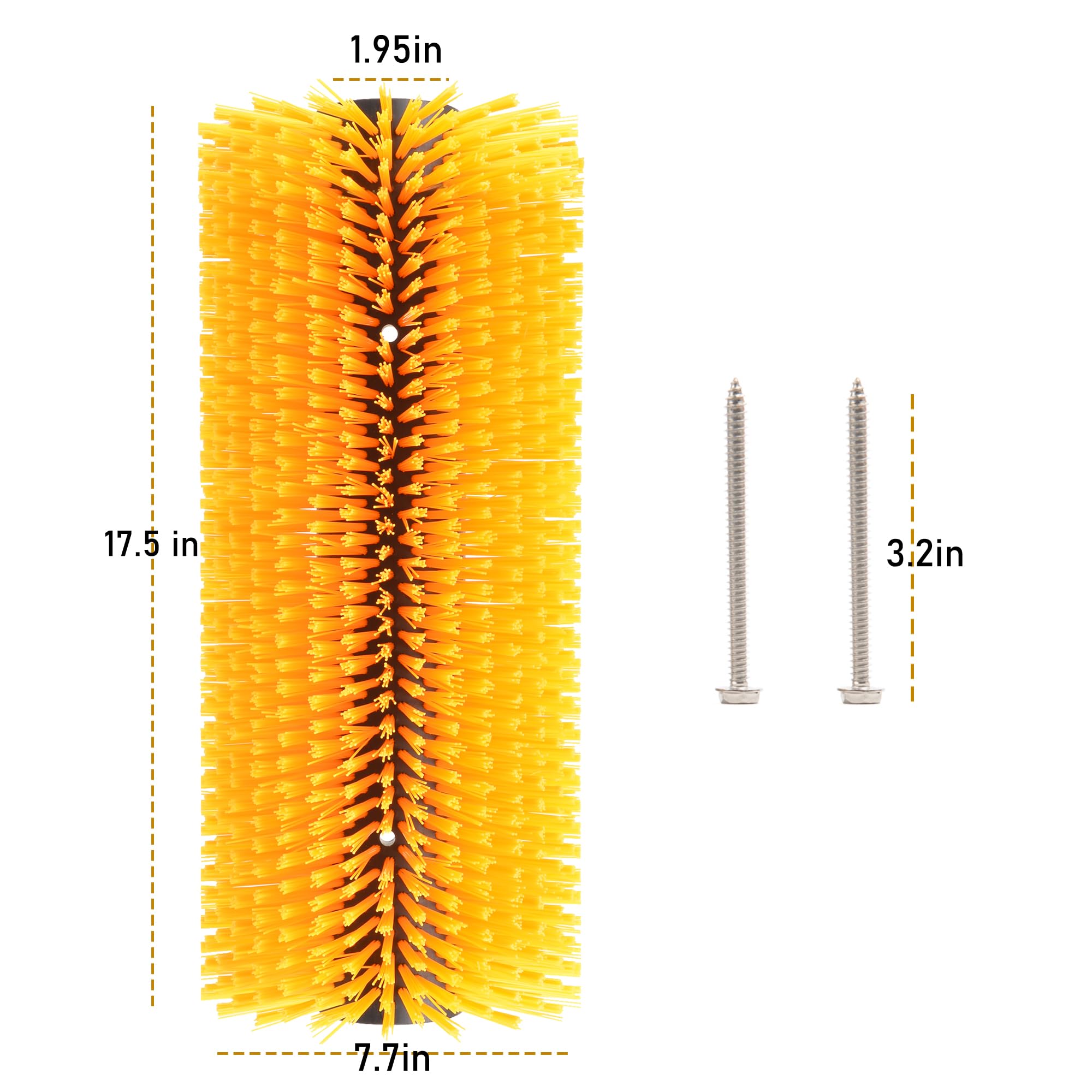 2PCS Livestock Scratch Brushes - Anti-Itch Grooming Tool for Horses, Cattle, Pigs & Sheep | Durable Yellow Back Scratcher for Farm Animals | Perfect for Barn, Pasture & Stable Use