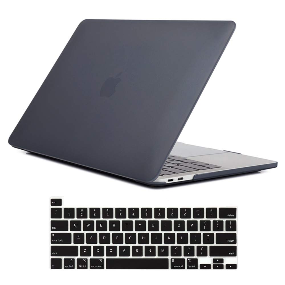 Se7enline Hard Shell Protective Case for MacBook Pro 16-inch (2019/2020/2021 Models A2141) - Frost Black Cover with Touch Bar & Touch ID Compatibility + Silicone Keyboard Protector | Perfect for Office, Travel & Home Use