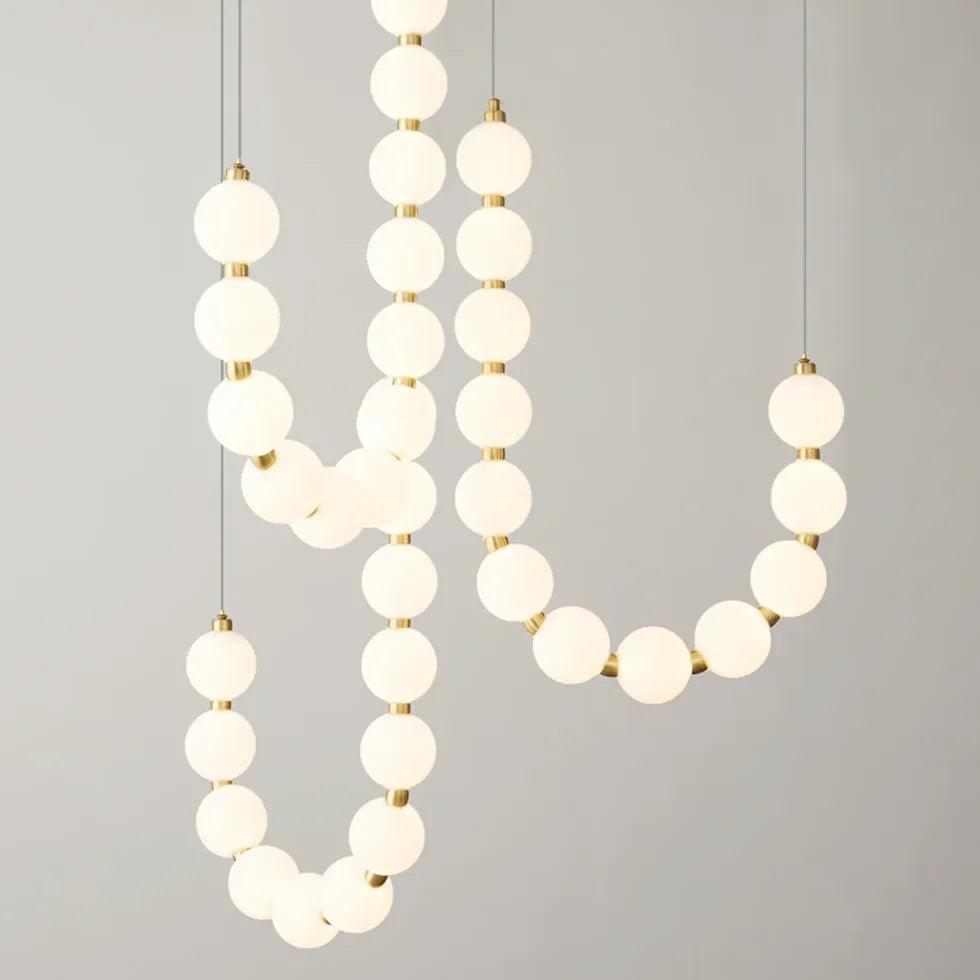 Modern White U-Shaped Artistic Pendant Light - Elegant Ceiling Lighting for Living Room, Bedroom, and Dining Room Decor