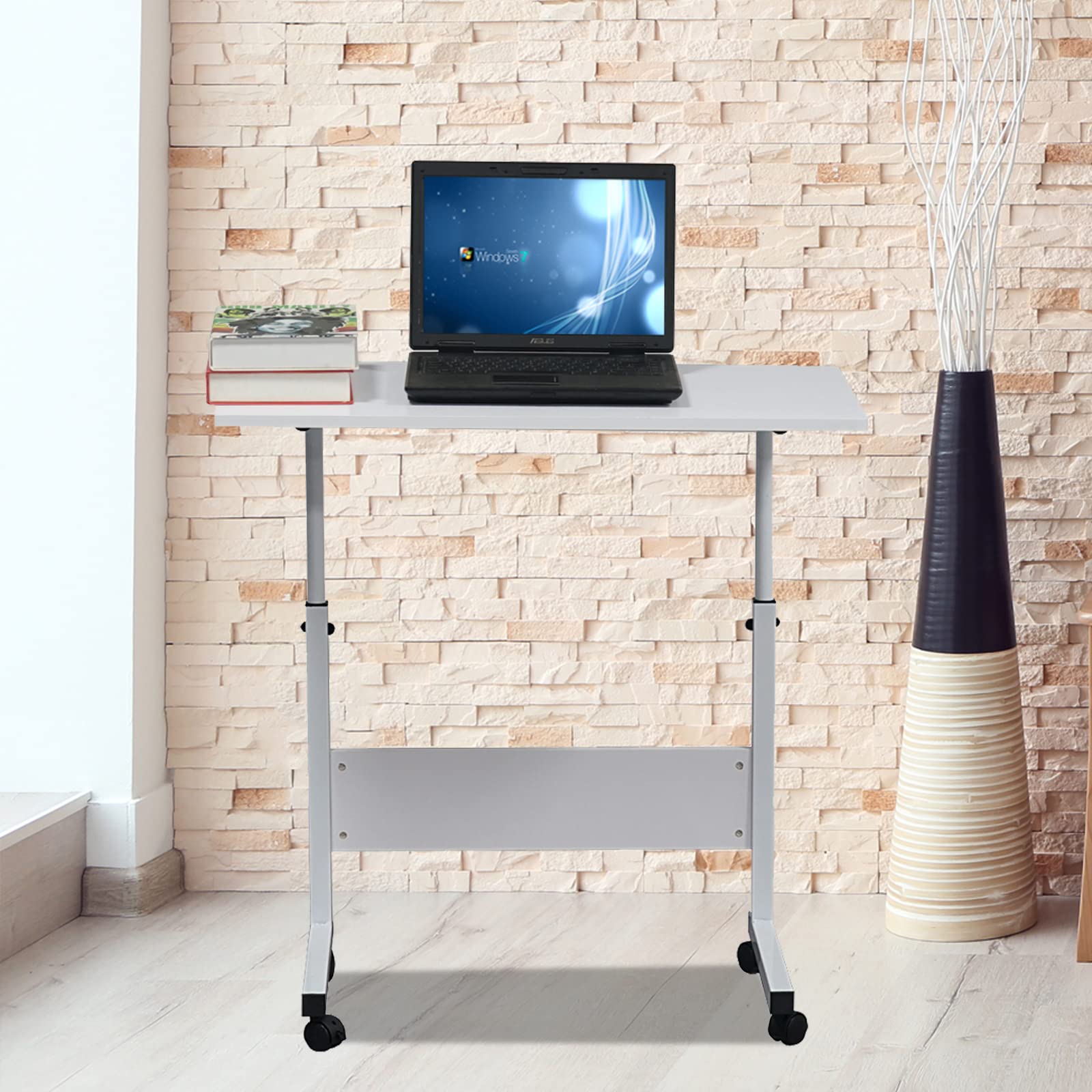 Adjustable Height Removable Side Table with Baffle - 31.5