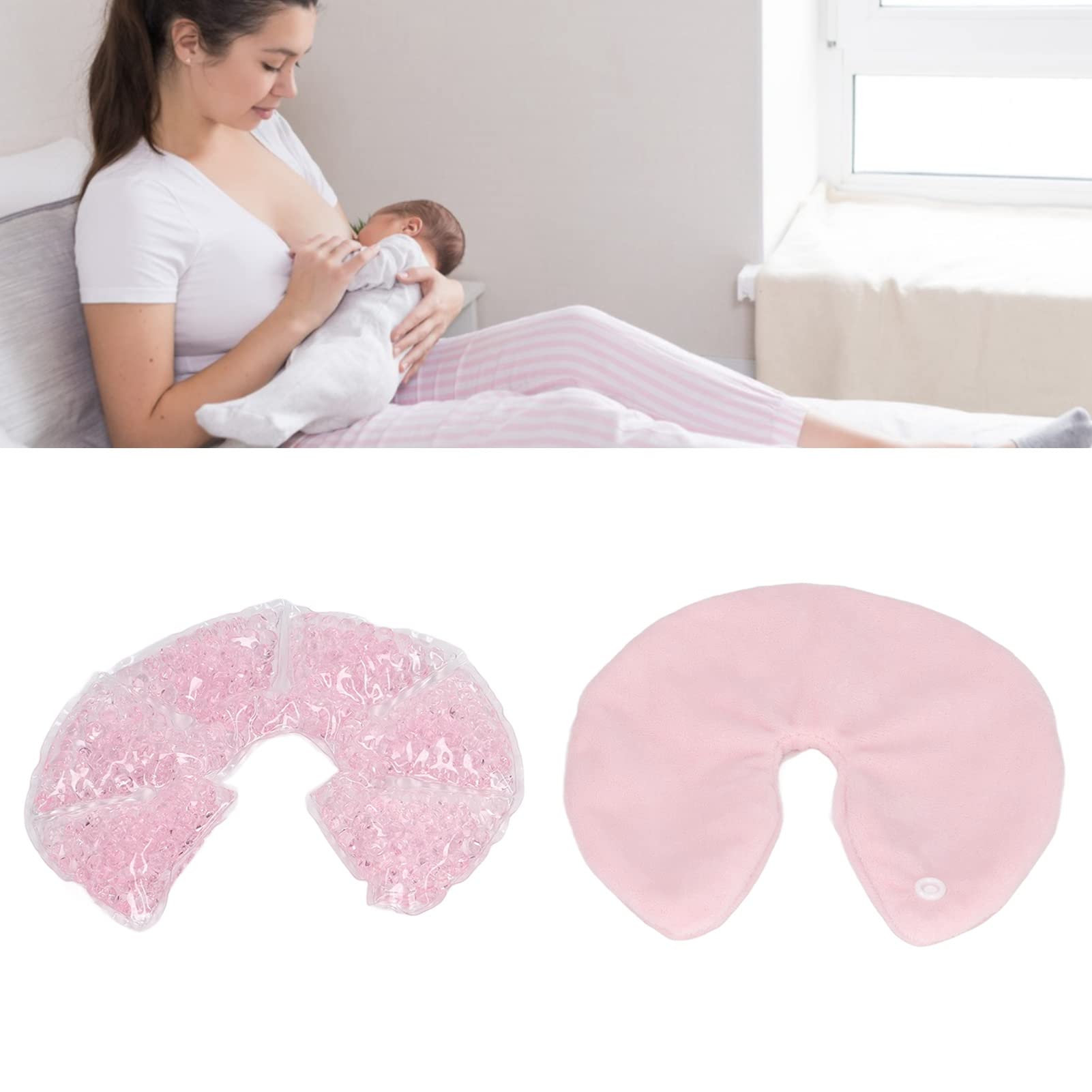 **Hot & Cold Breastfeeding Gel Packs for Nursing Moms – Soothing Relief for Soreness & Milk Flow – Reusable Screw-Shaped Compress – Home Use (Pink) – Perfect for Postpartum Care & Lactation Comfort**