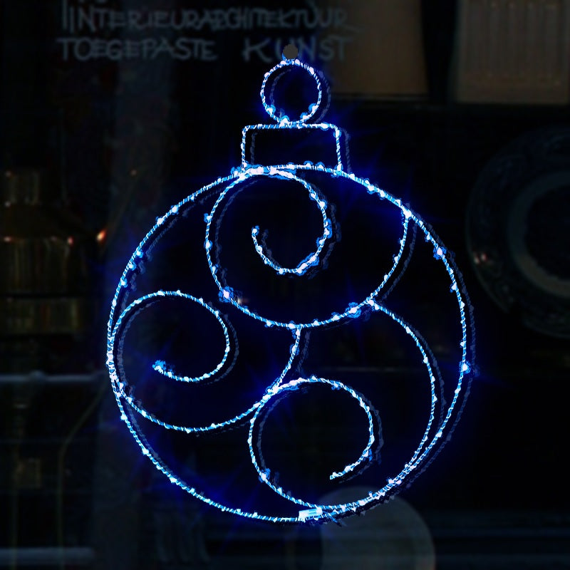 (Blue) Twinkling Ornament with Blue Lights