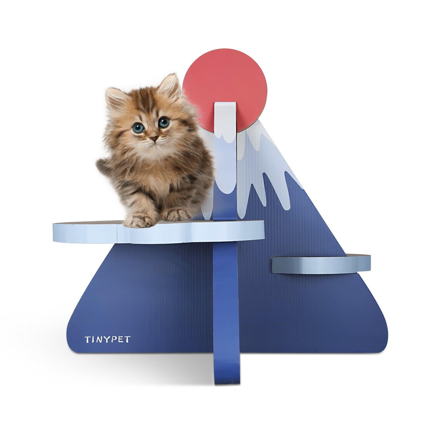 Premium Cat Scratcher Post Board - Fuji Mountain Shaped Scratching Lounge & Bed for Cats - Durable Sisal Pad Protects Furniture - Perfect for Indoor Play & Relaxation
