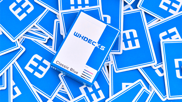Premium WH Classic Blue Playing Cards - Poker Size, Standard Index, Durable for Casino & Card Games - Perfect for Poker, Blackjack, Solitaire & Magic Tricks