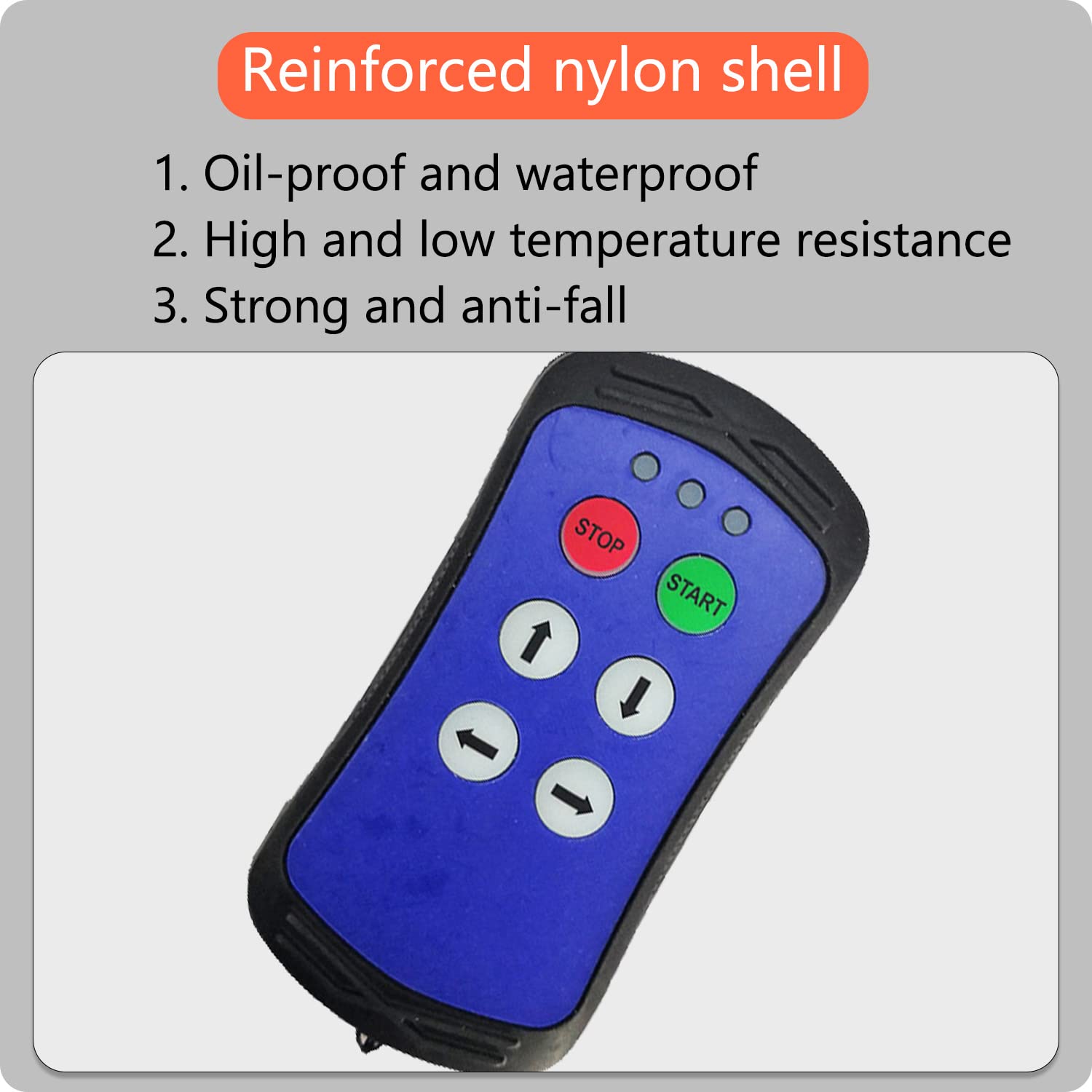**A400 Industrial Wireless Remote Control for Crane Hoist & Truck Tailgate - 4 Button Transmitter & Receiver - 110V/220V/380V (AC/DC 36-460V) - Ideal for Construction, Warehousing & Heavy Equipment Operations**