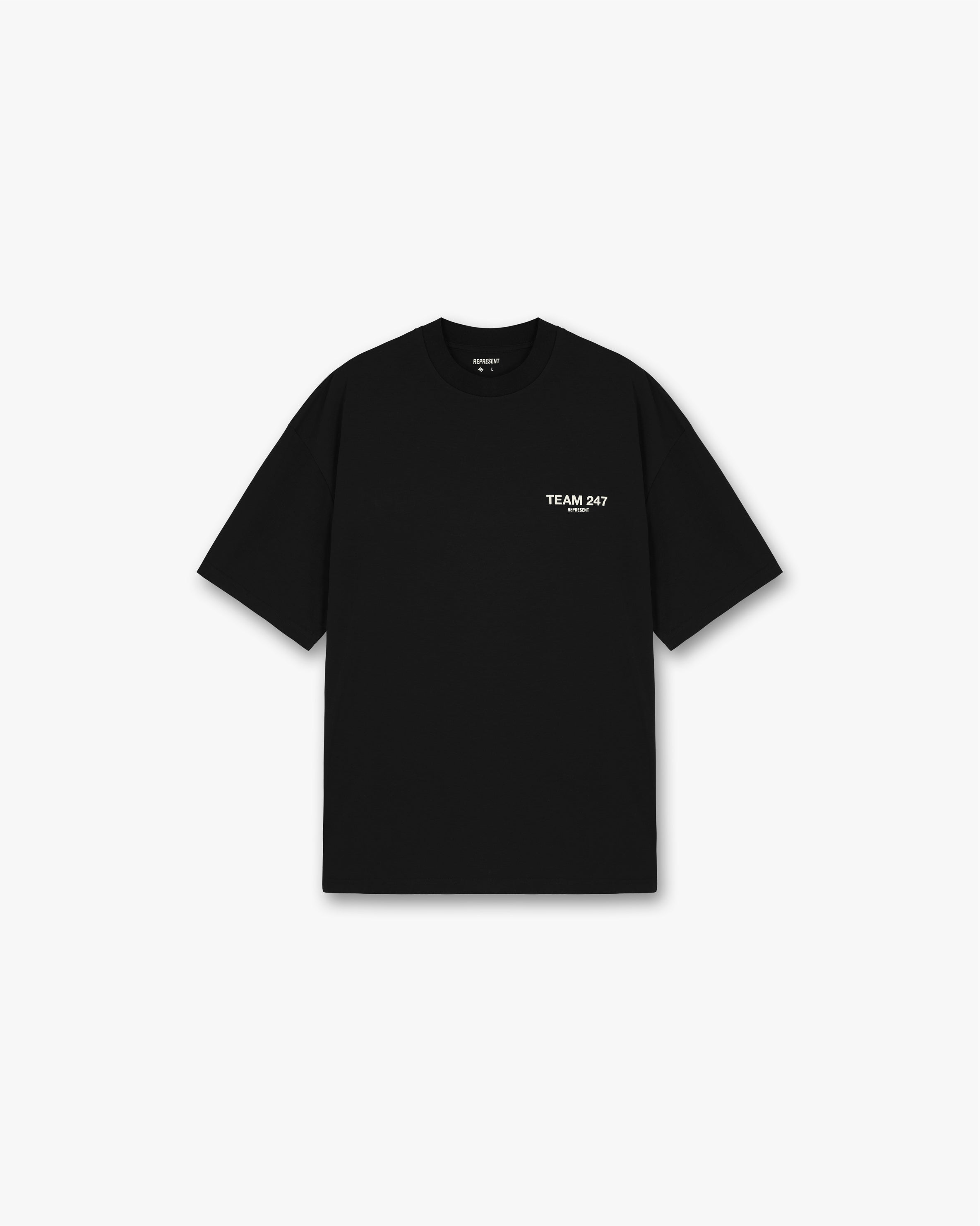 Team 247 Oversized T-Shirt for Men & Women - Soft Cotton Black Graphic Tee - Casual Streetwear, Lounge & Everyday Wear