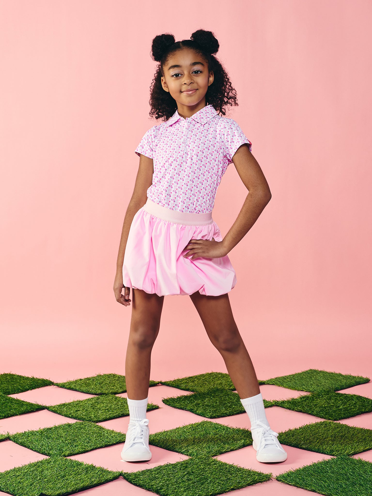Pink Lemon Youth Girls' Polo Shirt - Soft Cotton Short Sleeve Collared Top for School, Sports & Casual Wear