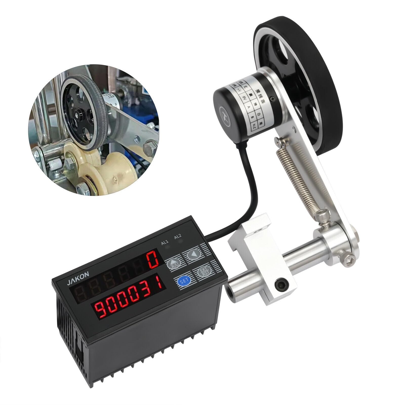 Digital Meter Counter with Rolling Wheel & Rotary Encoder - High Accuracy Length Measuring Tool for Fabric, Wire, Pipe & Textile Measurement | Perfect for Construction, Sewing & Industrial Applications