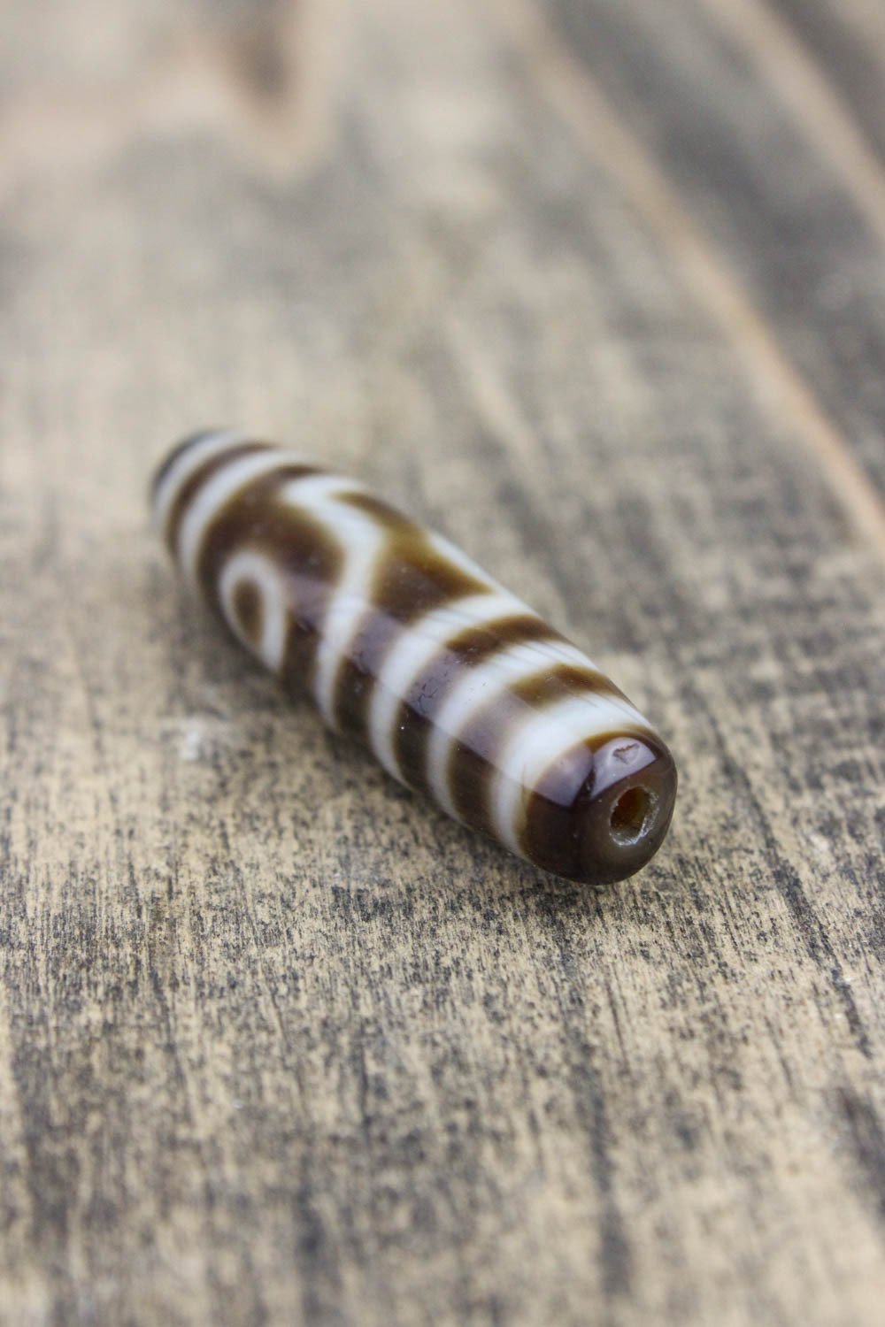 Authentic Harmonious Two-Eyed Dzi Bead - Tibetan Spiritual Protection Amulet for Meditation, Wealth & Good Luck | Perfect for Yoga, Feng Shui & Energy Healing