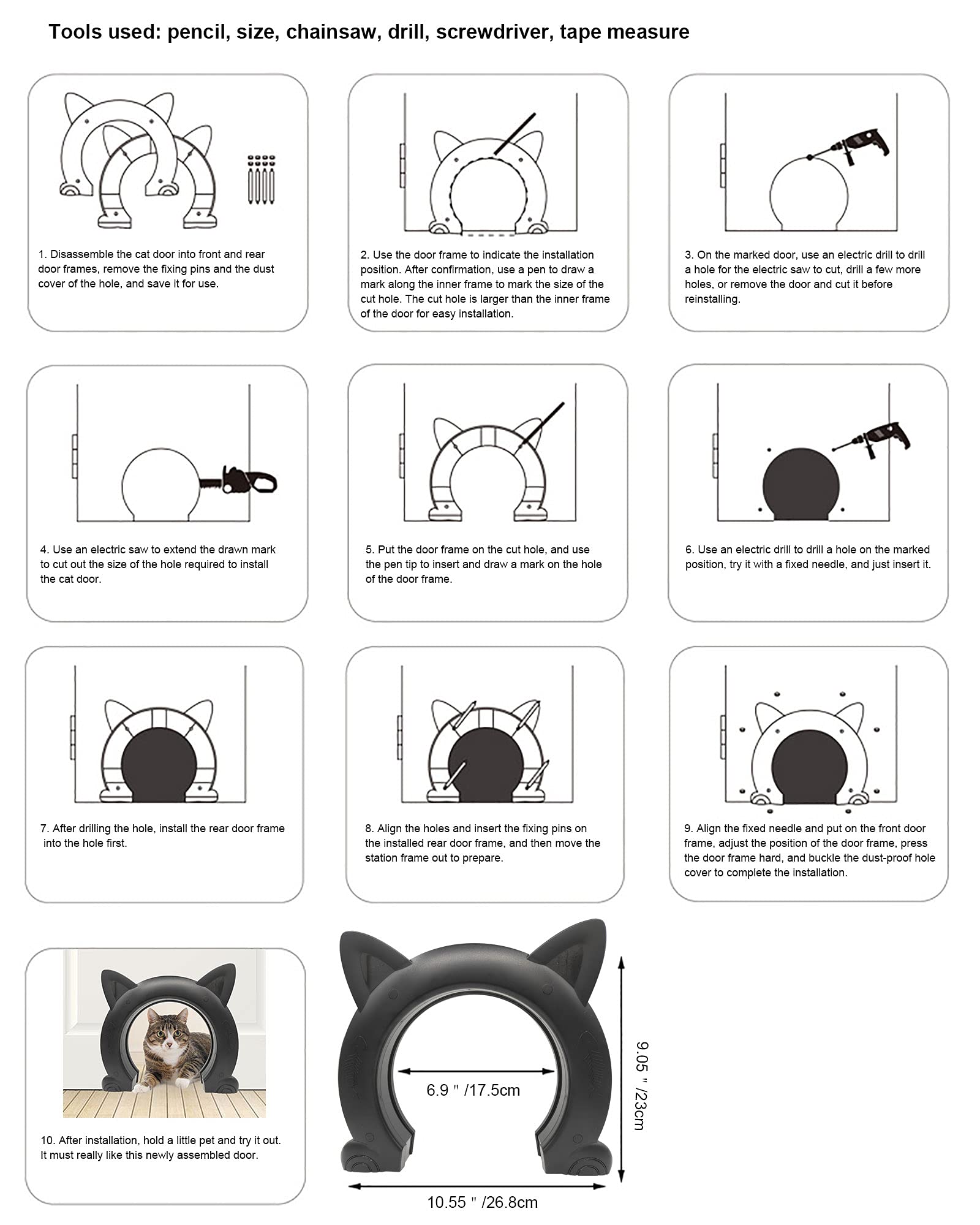 Interior Cat Door - 10.55
