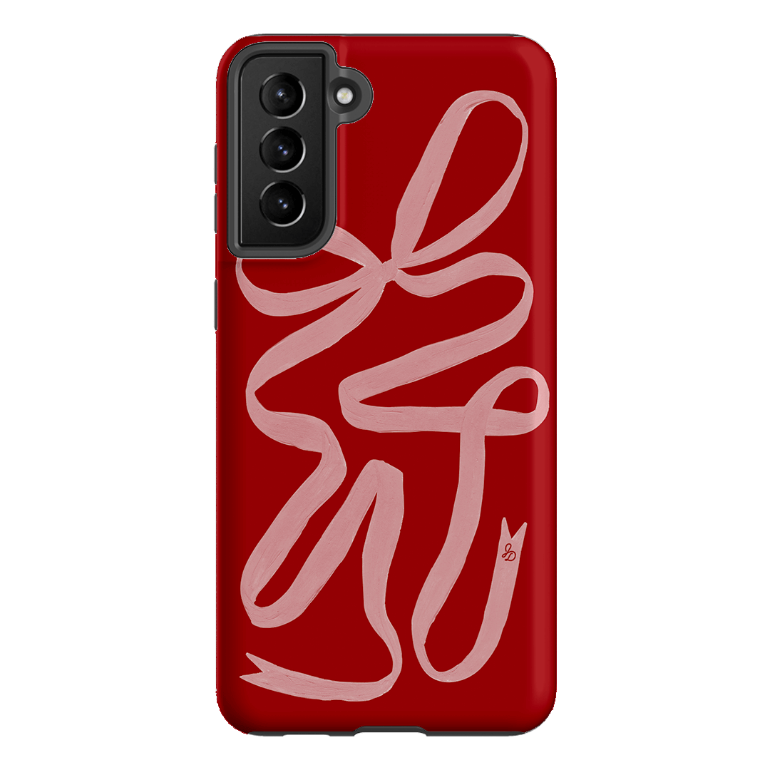 Cupid's Bow Ribbon Phone Case for iPhone & Samsung - Elegant Valentine's Day Gift for Her, Romantic Couple Accessory | Perfect for Dating, Anniversaries & Special Occasions