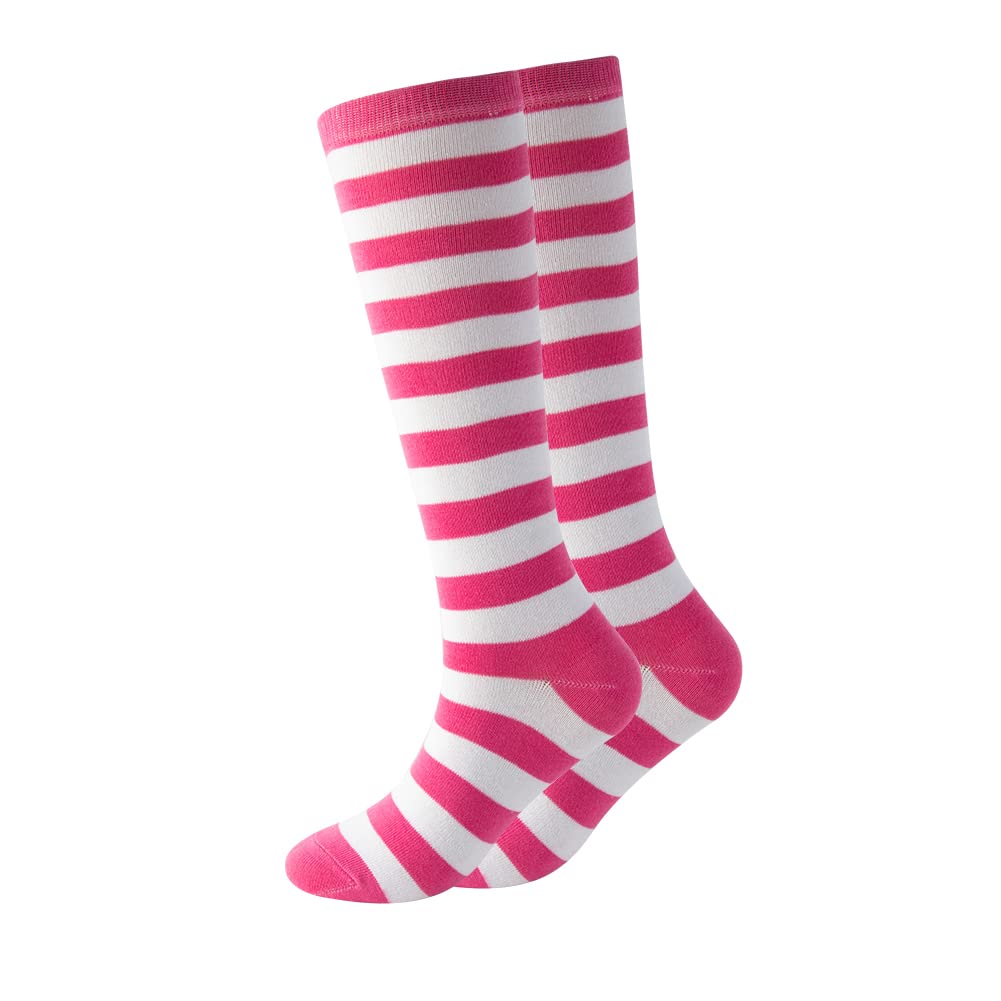 **Kids' Knee High Striped Cotton Socks – Athletic Calf Tube Socks for Girls | Soft & Breathable for School, Sports & Everyday Wear**