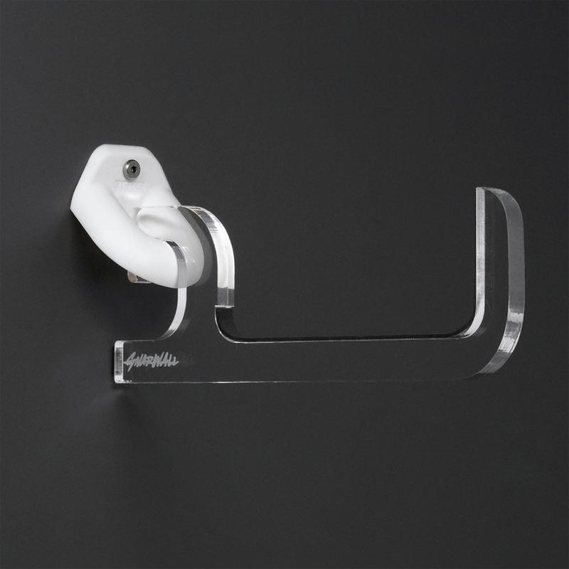 Shepps/Gnarwall Acrylic Horizontal Surfboard Hanger - Wall Mounted Board Rack & Hook for Surf, Skate, Snowboard Storage - Perfect for Garage, Bedroom, or Beach House Organization
