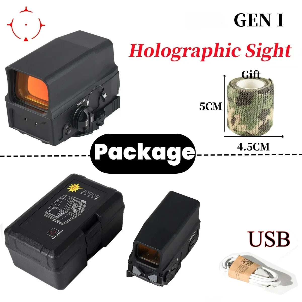 Gen II Holographic Red Dot Sight with 3X Magnifier Combo - Quick Detach QD Mount Tactical Rifle Scope for AR-15, Airsoft & Hunting - Perfect for Close to Mid-Range Shooting & Tactical Training