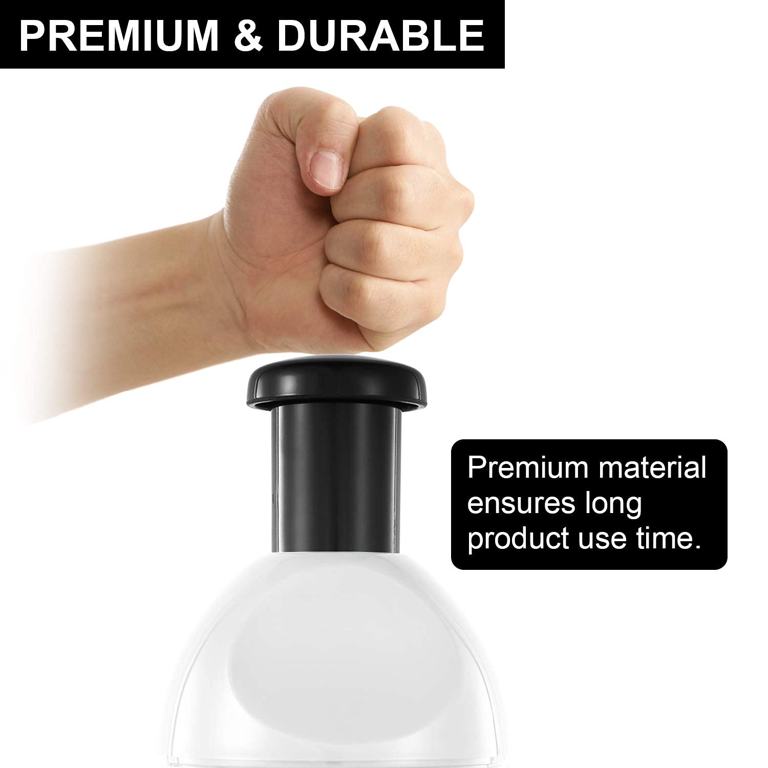 Geedel Manual Food Chopper - Easy to Clean Hand Vegetable Dicer for Onions, Garlic, Nuts & Salads - Dishwasher Safe Kitchen Gadget for Meal Prep & Cooking - Perfect for Chopping Veggies, Making Salsas & Salad Toppings