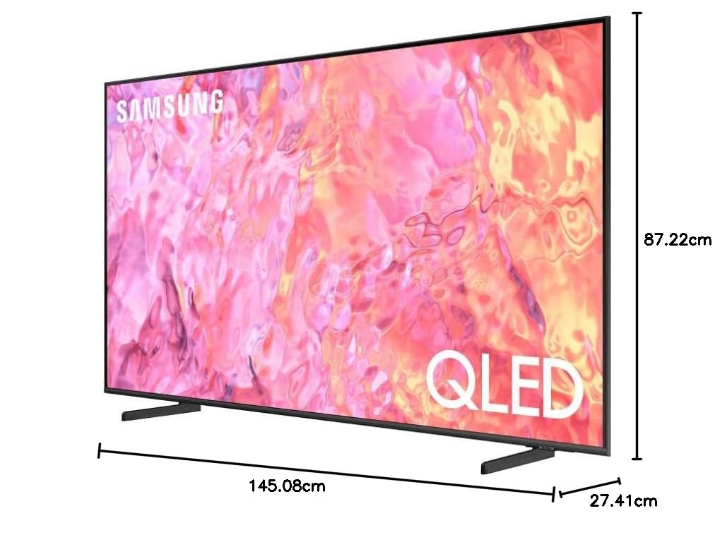 Samsung 65 Inch QLED 4K UHD Smart TV with Quantum Processor Lite - QA65Q60CAUXEG Model (2023 New Edition, Black) | Bluetooth, Wi-Fi, HDMI 2.1 | Perfect for Home Theater, Gaming & Streaming Netflix