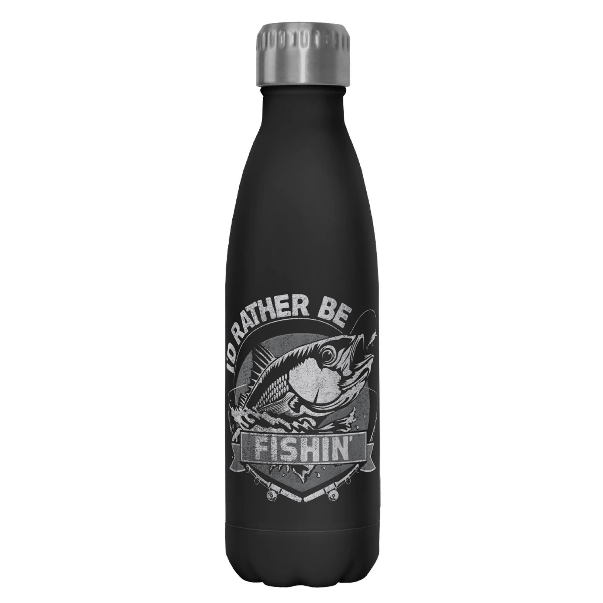 Fifth Sun Lost Gods 'I'd Rather Be Fishin' Stainless Steel Water Bottle - 20oz Insulated, Leak-Proof, BPA-Free - Perfect for Hiking, Camping & Outdoor Adventures