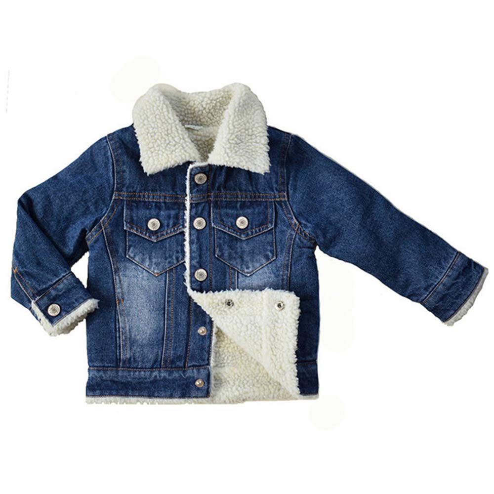 Girls' Denim Jacket for Toddlers & Kids (12 Months-12 Years) - Stylish & Durable Outerwear for School, Play & Everyday Wear