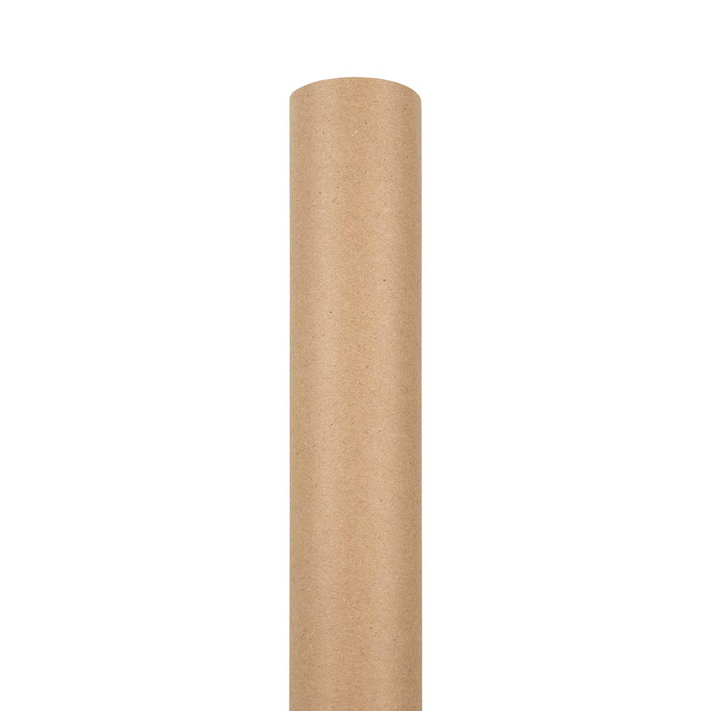 JAM Paper Kraft Gift Wrap Roll - 37.5 Sq Ft Brown Wrapping Paper for Christmas, Birthdays & Parties - Eco-Friendly Recycled Packaging Paper for Gifts, Crafts & Shipping