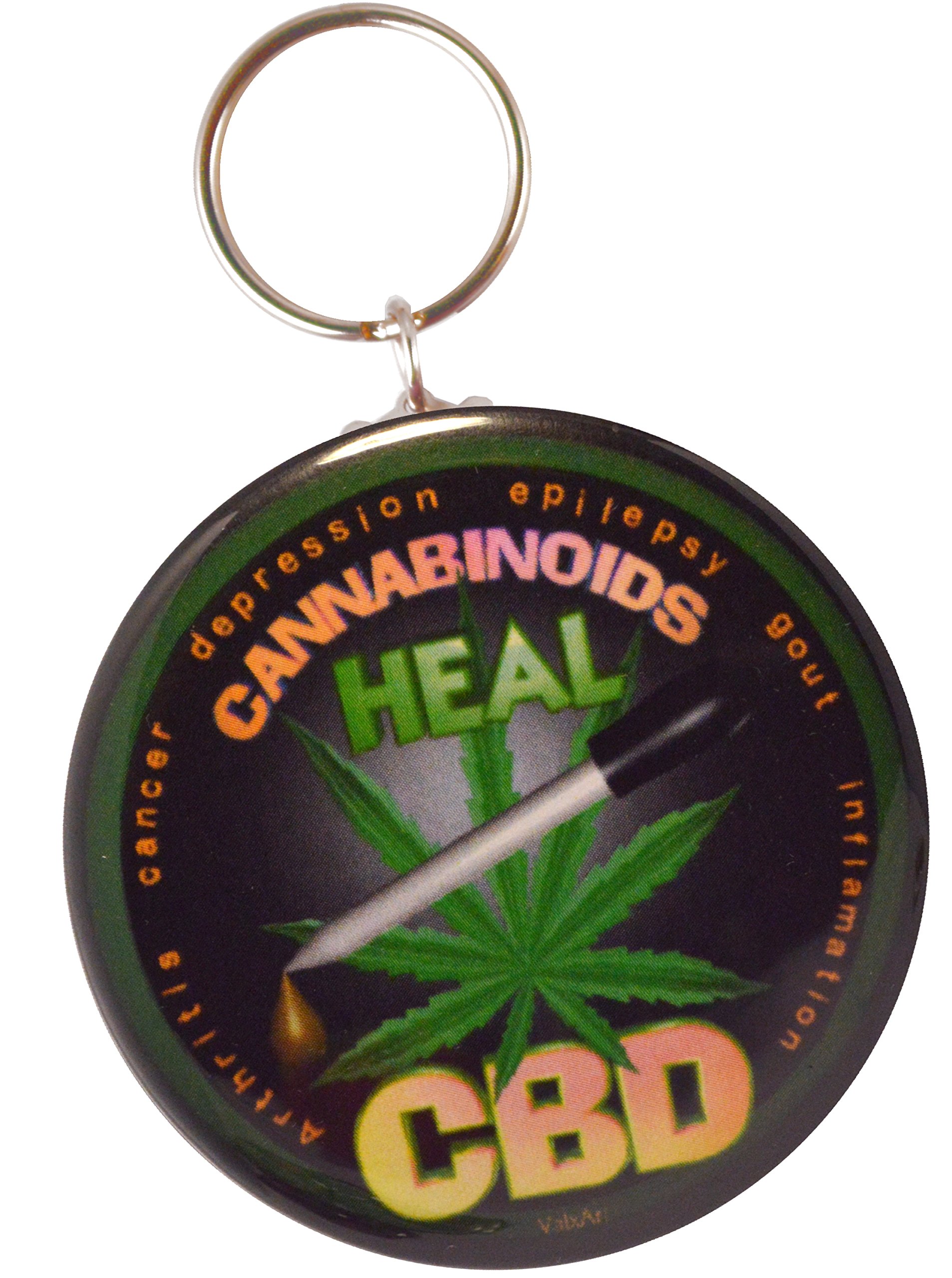 CBD Heals Bundle - 10 Vinyl Stickers, 3 Buttons & 1 Keychain - Perfect for Laptops, Water Bottles & Gift Giving