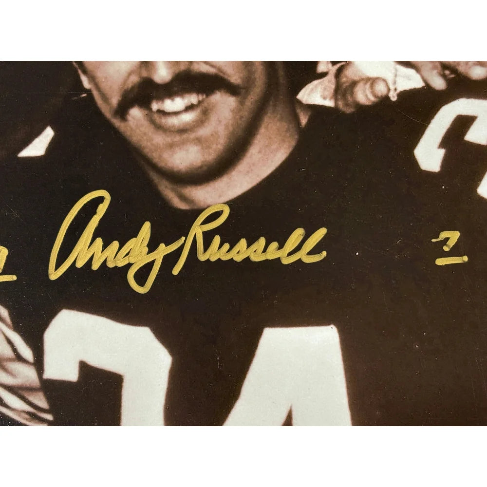 Jack Ham, Andy Russell, Lambert Autographed Steelers 16x20 Framed Photo - BAS Signed Pittsburgh Steelers Memorabilia - Perfect for Man Cave, Sports Bar, or Football Fan Gift